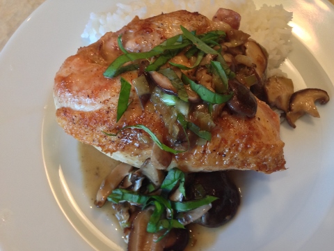 Seared Chicken with Mushroom Pan Sauce – Recipe