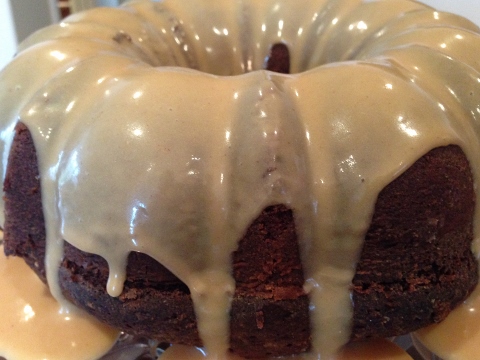 Double Chocolate Peanut Butter Glazed Bundt Cake – Recipe!