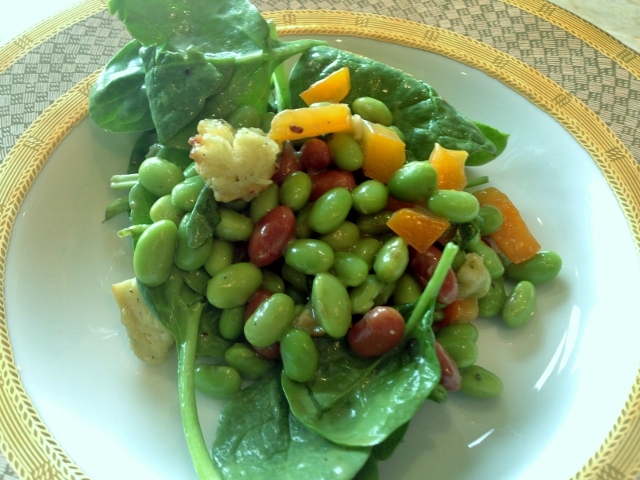 Edamame Spinach Salad with Avocado Dressing – Recipe! Image 1