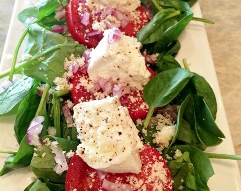 Tomato, Burrata & Spinach Salad – Recipe!
