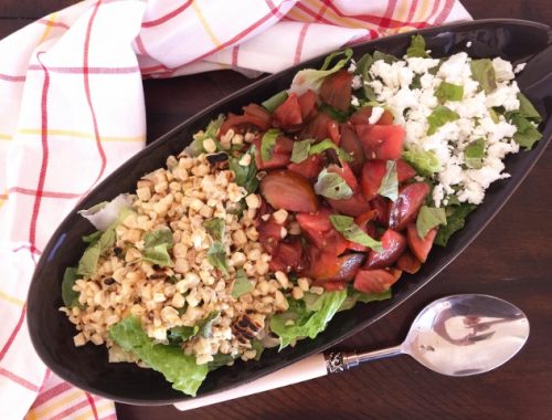 Tomato & Corn Salad with Basil Vinaigrette – Recipe!