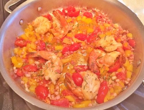 Shrimp Scampi with Pancetta & Tomatoes – Recipe!