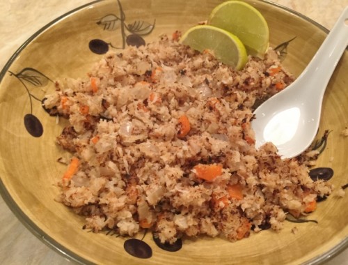 Easy Cauliflower Coconut Fried Rice – Recipe!  Whole30 Recipe!  Low-Carb & Gluten-Free!