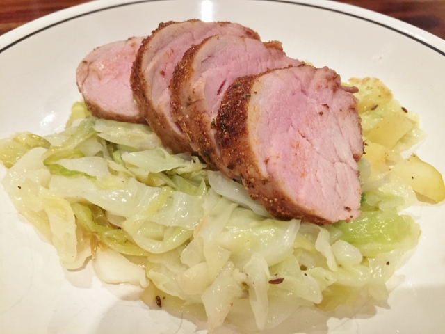 Spiced Pork with Sauteed Cabbage & Apples 066 (640x480)