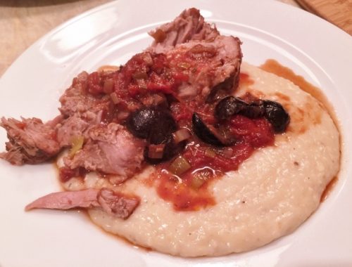Braised Pork Shoulder with Tomatoes & Olives – Recipe!