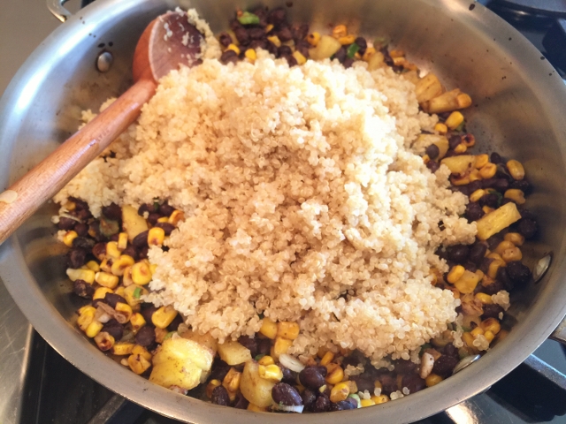 Quinoa Salad with Black Beans, Corn in Honey Lime Vinaigrette 070 (640x480)
