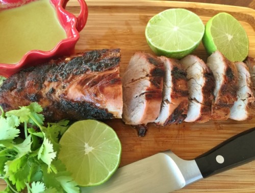 Grilled Pork Tenderloin with Green Curry Sauce – Recipe!