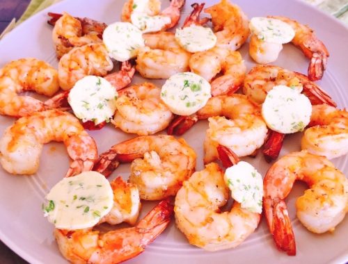 Grilled Garlic Shrimp with Scallion Butter – Recipe!