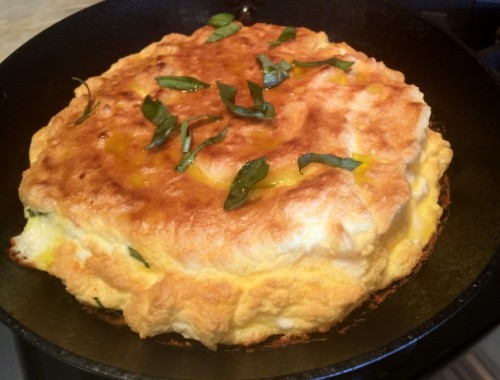 Souffle Omelette with Feta & Basil – Recipe!