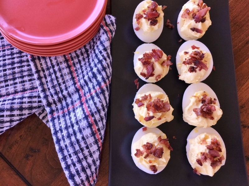 Deviled Eggs with Goat Cheese & Bacon – Recipe! Image 2