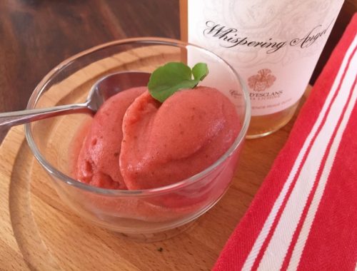 Strawberry Basil & Rose’ Wine Sorbet – Recipe!