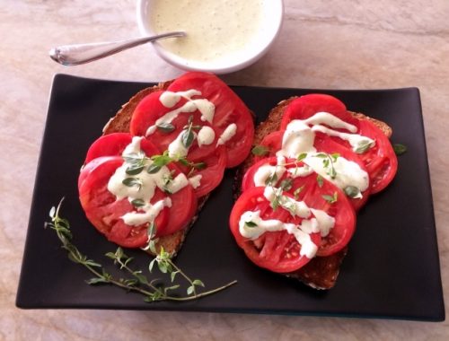 Heirloom Tomato Toasts with Thyme Aioli – Recipe!