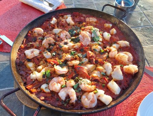Seafood & Sausage Paella on the Grill – Recipe!