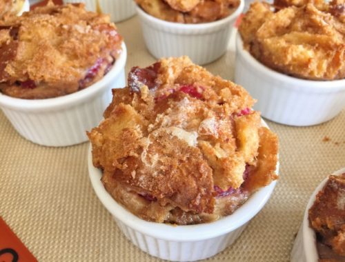 Mini Raspberry Bread Puddings – Recipe!