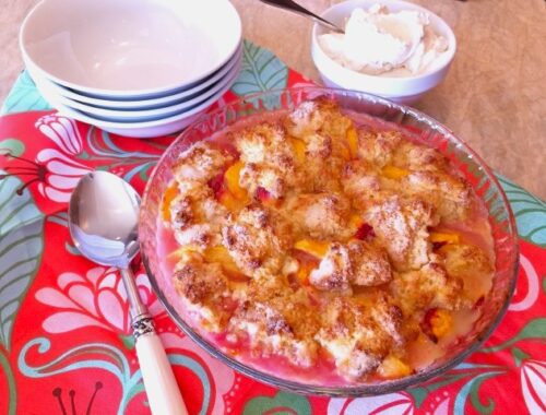 Peach Cobbler with Vanilla Bean Whipped Cream – Recipe!