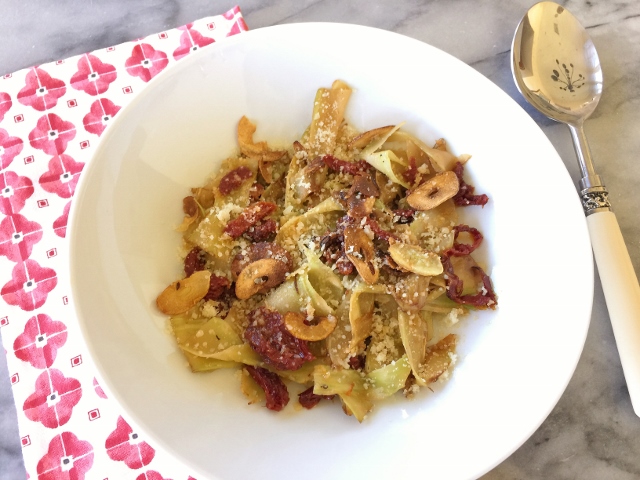 Broccoli Pappardelle with Sun Dried Tomatoes & Toasted Garlic – Recipe! Image 1