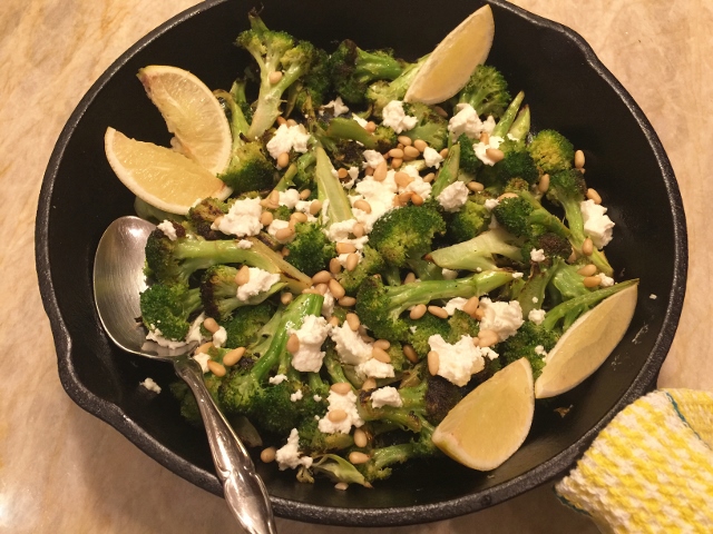 Charred Broccoli with Goat Cheese & Pine Nuts Image 1