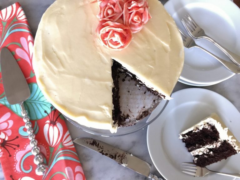 Chocolate Cake with Swiss Vanilla Buttercream Recipe! Live. Love