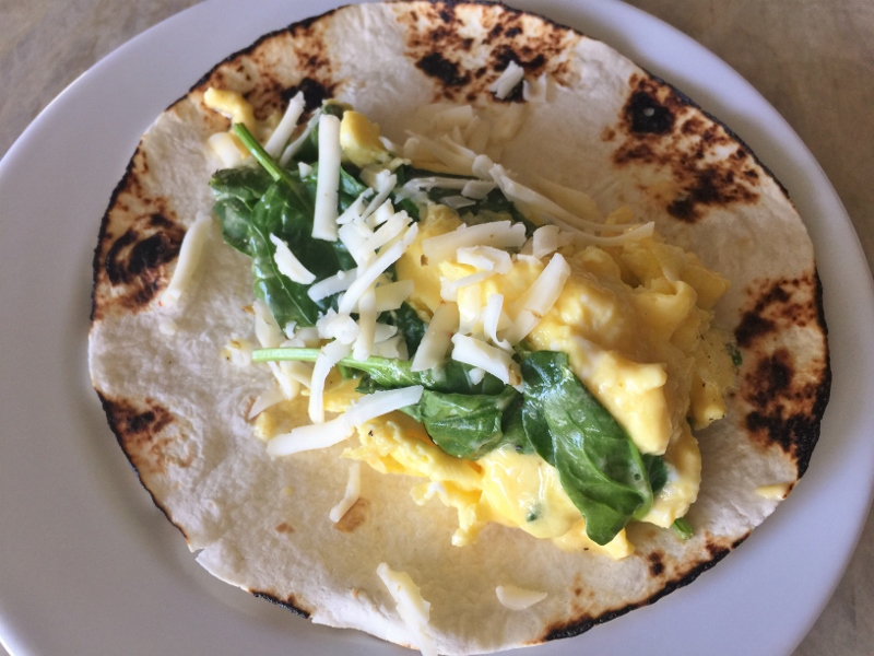 Soft Scrambled Egg & Spinach Burritos – Recipe! Image 6