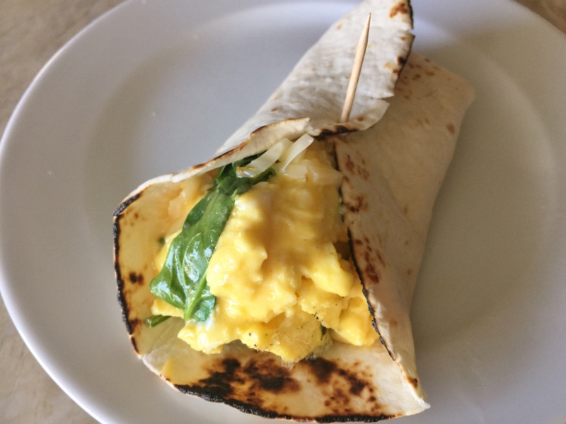 Soft Scrambled Egg & Spinach Burritos – Recipe! Image 7