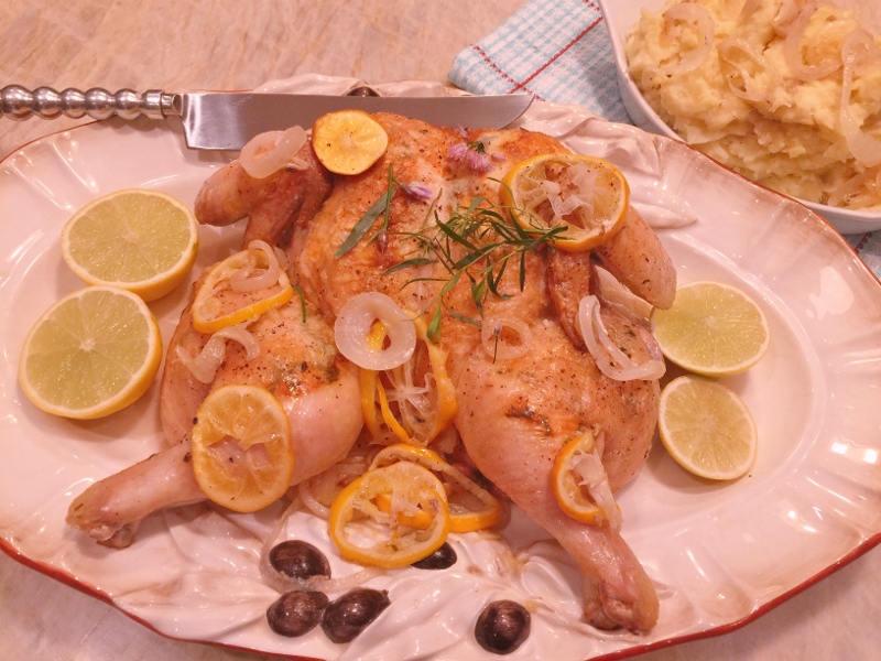 Social Sundays Menu – Spatchcock Roast Lemon Chicken with Parsnip Mashed Potatoes – Recipes! Image 1