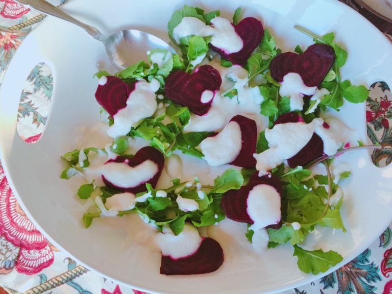 Roasted Beet Sweetheart Salad with Feta Cream – Recipe! Image 1