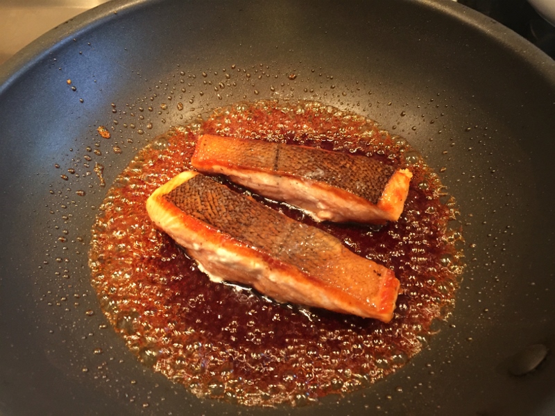 Wok Caramel Salmon with Wilted Greens – Recipe! Image 4
