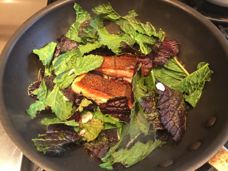 Wok Caramel Salmon with Wilted Greens – Recipe! Image 5