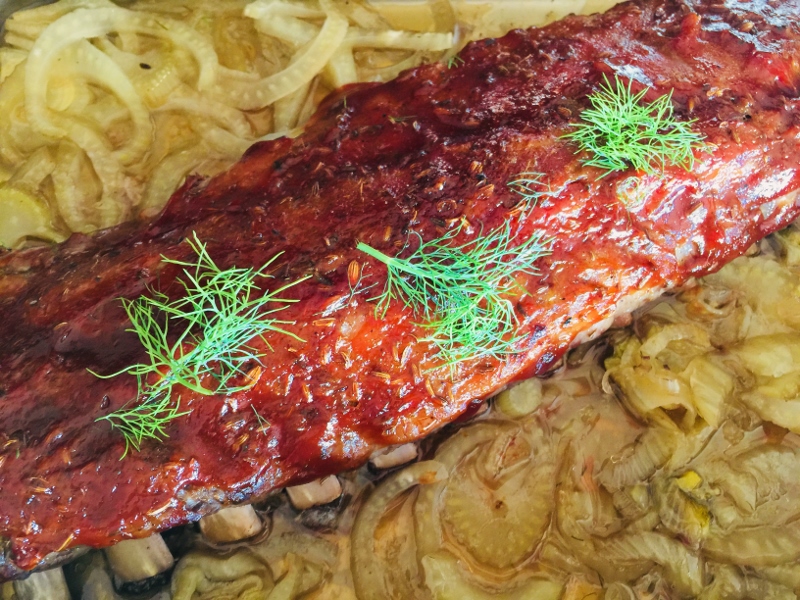 Baby Back Ribs with Braised Fennel & Tangy Sauce! Image 2