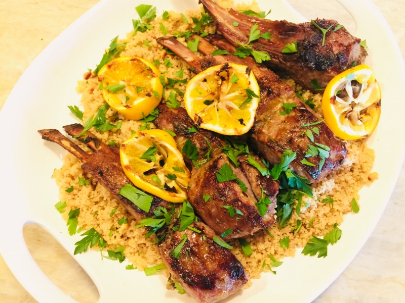 Marinated Grilled Lamb Chops with Pine Nut Couscous – Recipe! Image 2