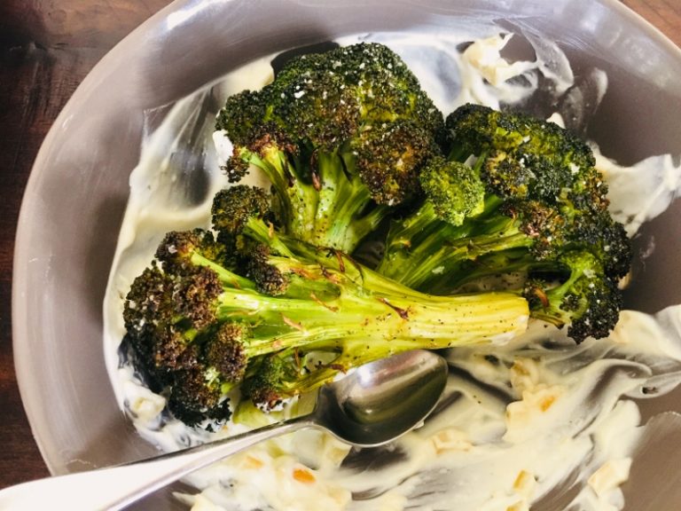 Roasted Crowns of Broccoli with Preserved Lemon Yogurt Recipe! Live