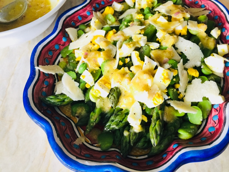 Asparagus, Fava Bean, Egg & Parmesan Salad – Recipe! Image 1