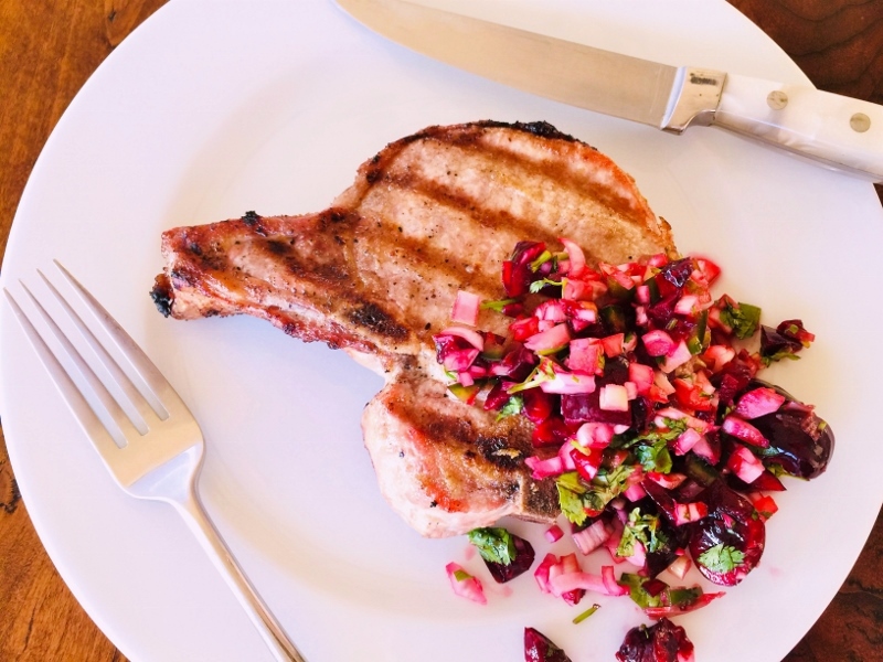 Grilled Pork Chops with Fresh Cherry Salsa – Recipe! Image 2