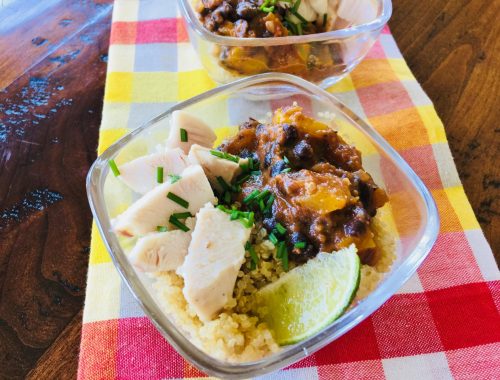 Chicken, Quinoa & Black Bean Burrito Bowls – Recipe!