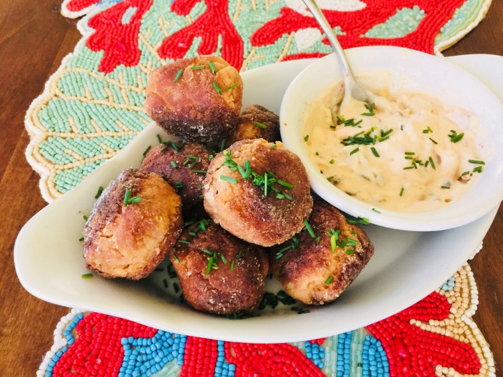 Salmon Croquettes with Sweet and Spicy Dipping Sauce Recipe! Live