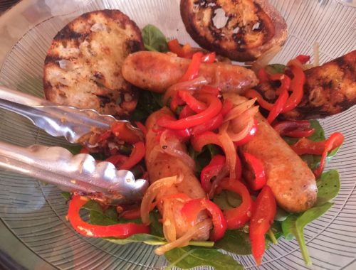 Turkey Sausage & Peppers Salad – Recipe!
