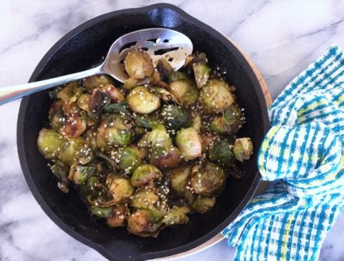 Roasted Brussels Sprouts in Chili Lime Sauce – Recipe!