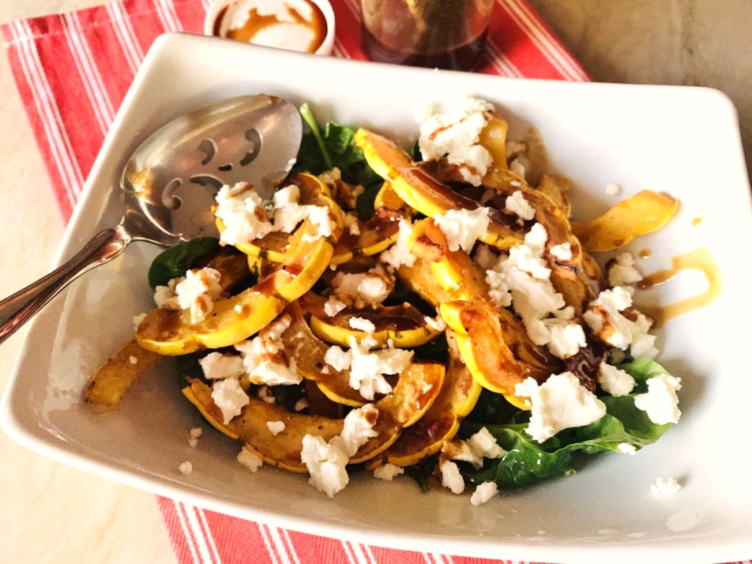 Delicata Squash and Goat Cheese Salad with Balsamic Vinaigrette – Recipe! Image 1
