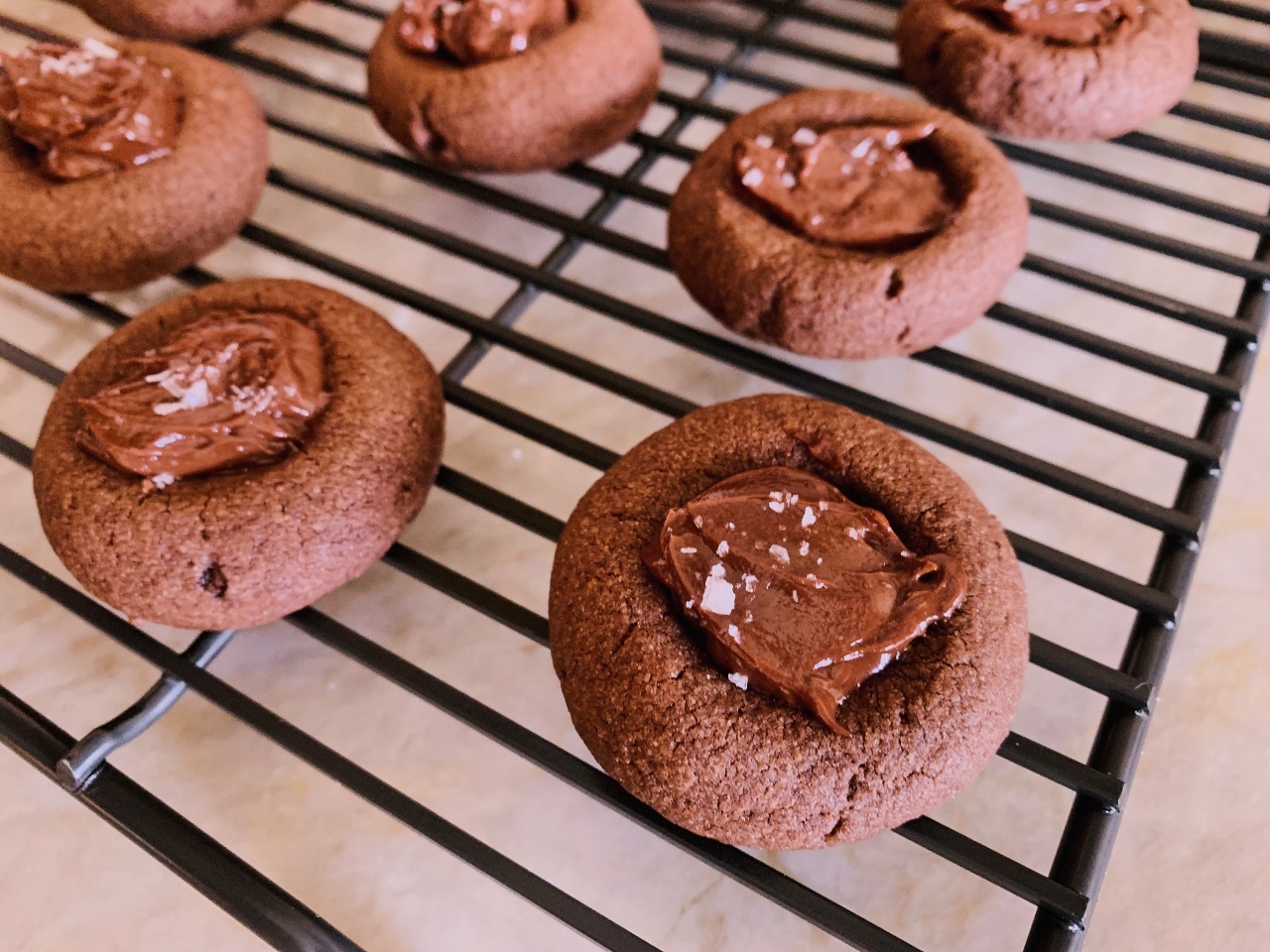 Salted Chocolate Thumbprint Cookies – Recipe! Image 5