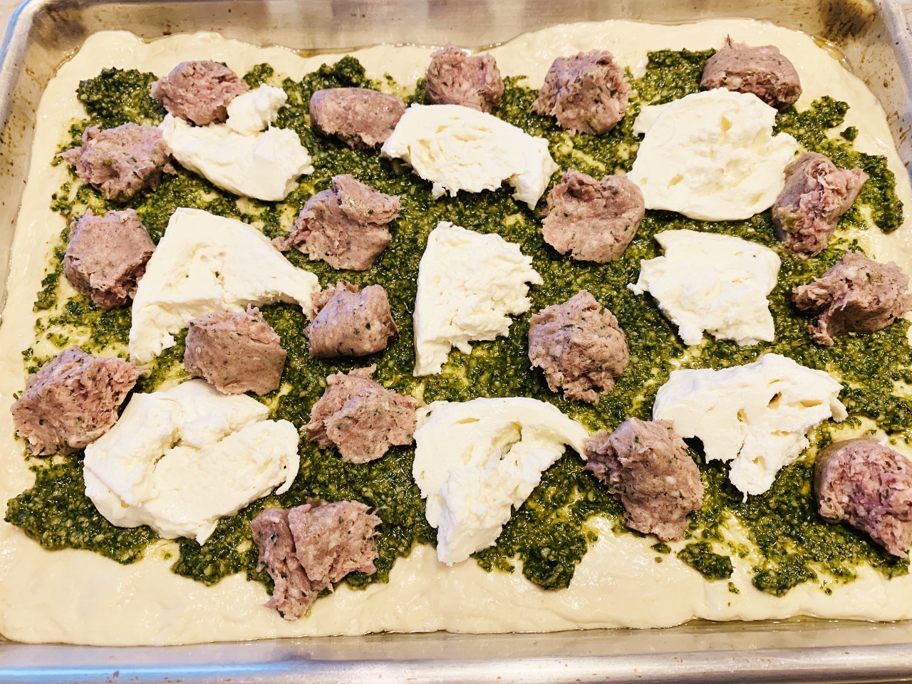 Sheet Pan Pesto Sausage Pizza – Recipe! Image 5