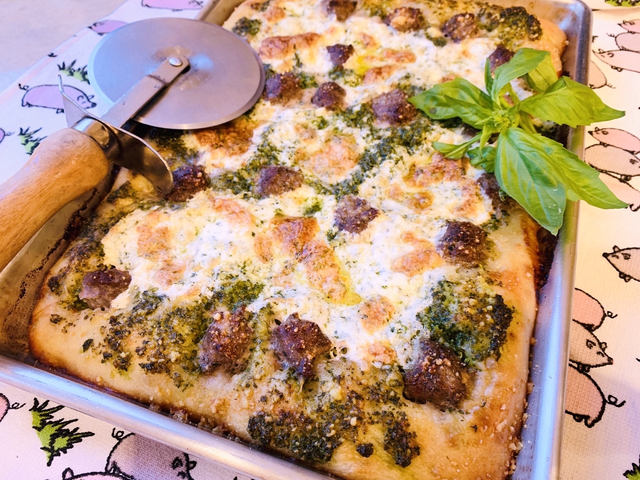 Sheet Pan Pesto Sausage Pizza – Recipe! Image 2