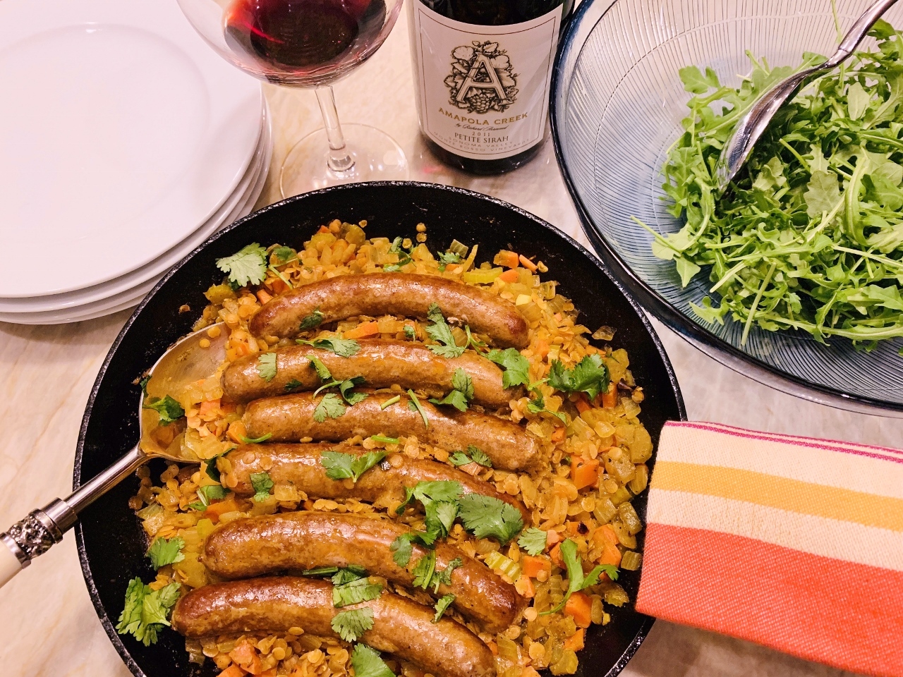 Skillet Lamb Sausage with Red Curried Lentils – Recipe! Image 5