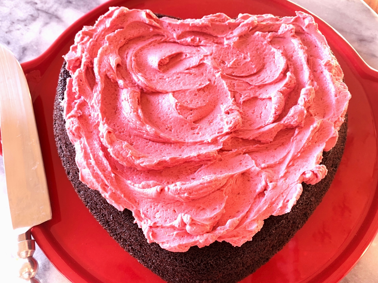Heart-Shaped Devil’s Food Cake with Raspberry Buttercream – Recipe! Image 5