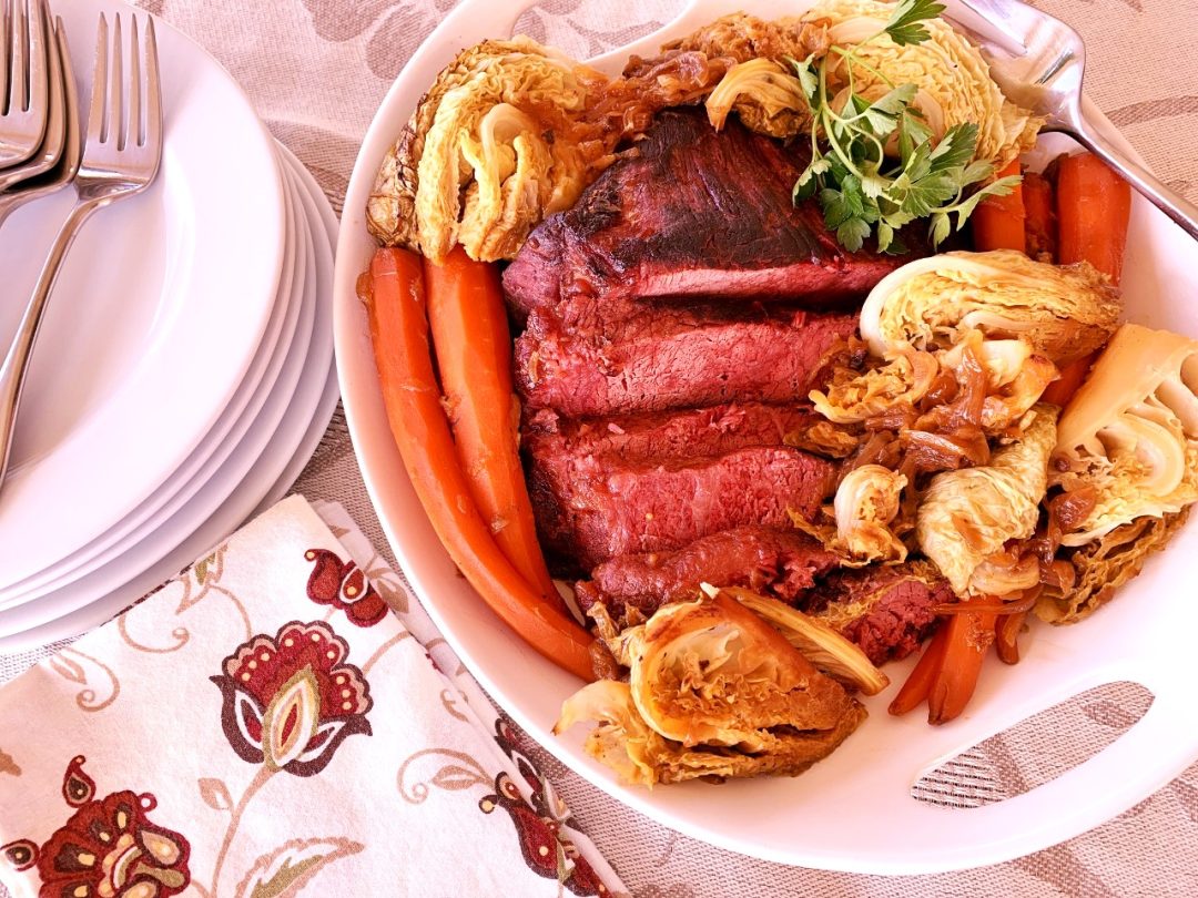 Apple Juice Braised Corned Beef and Cabbage – Recipe! Image 1