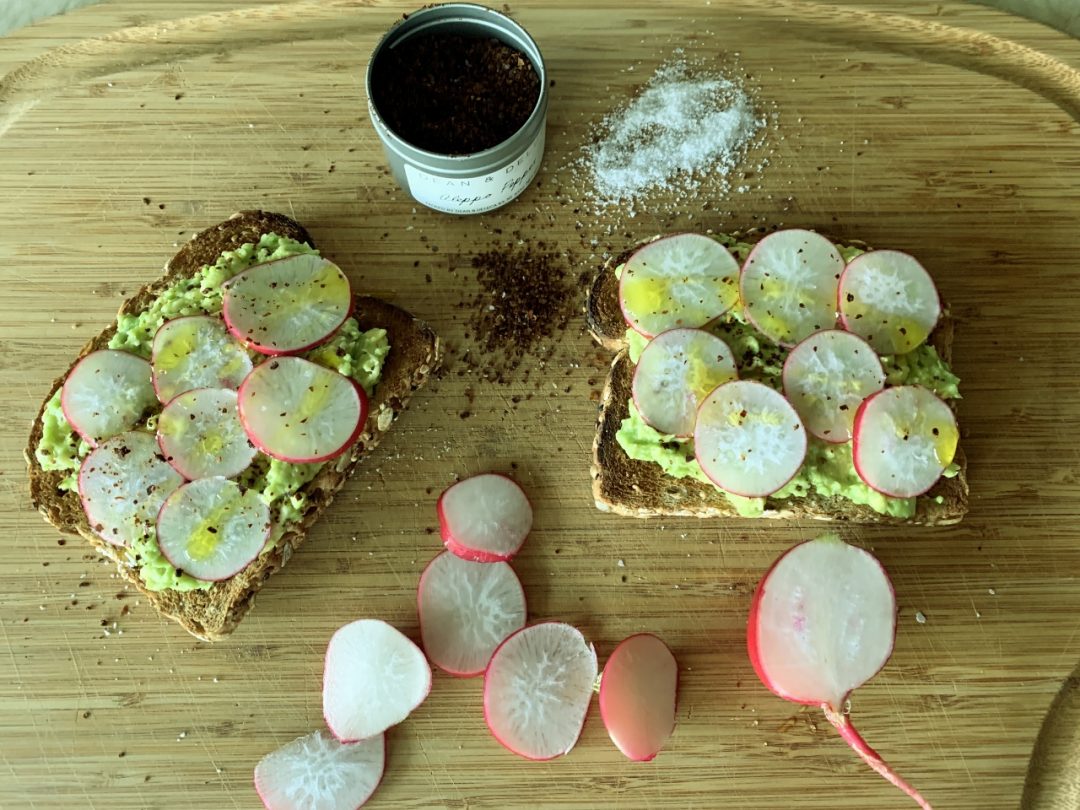 Avocado & Sweet Radish Toasts – Recipe! Image 1