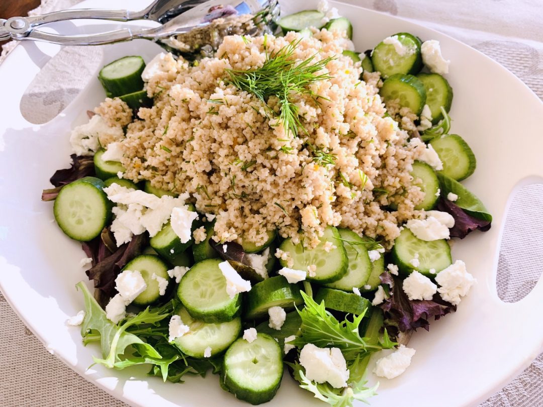 Cucumber, Couscous & Goat Cheese Salad – Recipe! Image 1