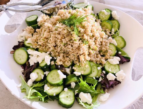 Cucumber, Couscous & Goat Cheese Salad – Recipe!