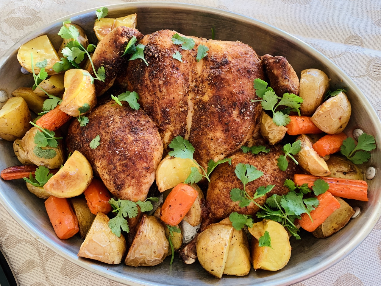 Moroccan Spatchcock Chicken with Crispy Potatoes & Carrots – Recipe! Image 2