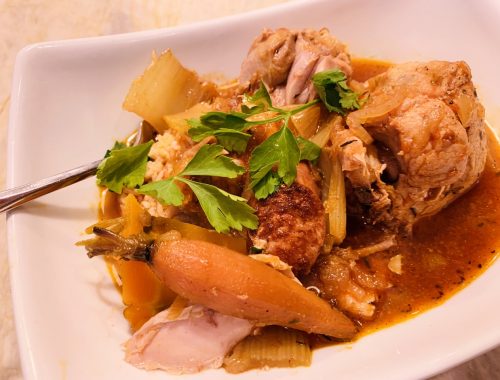 Slow-Cooker Chicken & Andouille Sausage Stew – Recipe!