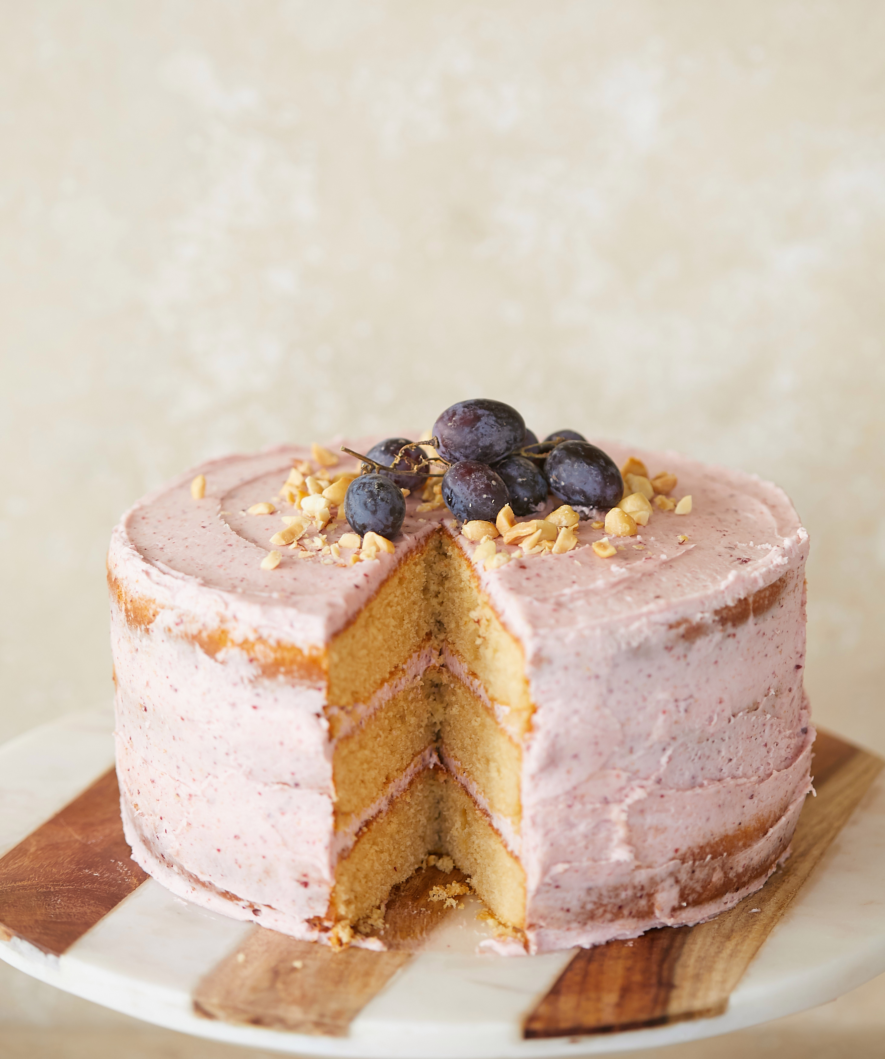 Peanut Butter Cake with Grape Buttercream – Recipe! Image 3